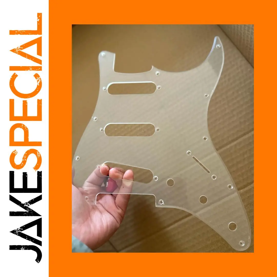 Transparent Electric Guitar Pickguard SSS 3 Ply 1 Transparent Electric Guitar Pickguard SSS 3 Ply