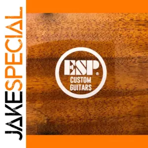 3-Pack ESP Custom White Guitar Headstock Decals