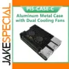 Raspberry Pi 5 Aluminum Case with Cooling Fans