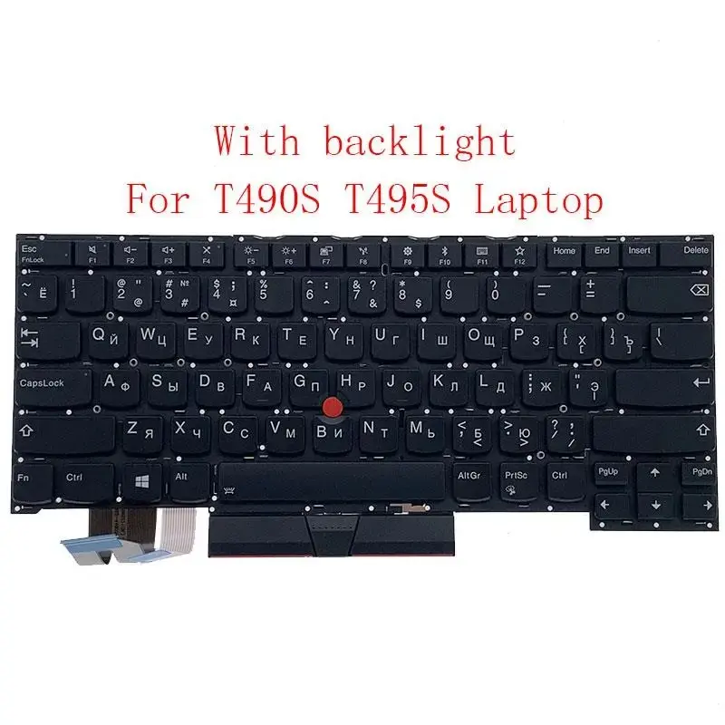 Russian Backlit Keyboard for Lenovo T490s/T495s T14s 7 Russian Backlit Keyboard for Lenovo T490s/T495s T14s - Image 7