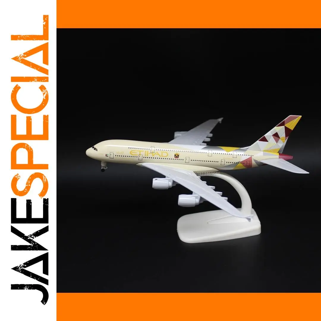 Etihad Airways A380 Diecast Model Aircraft 20cm 1 Etihad Airways A380 Diecast Model Aircraft 20cm