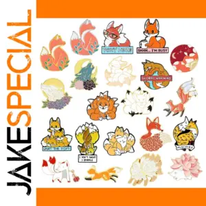 Cartoon Little Fox Enamel Pins for Bags or Clothing