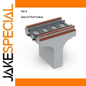 Train Track Bridge Pier Model Building Block