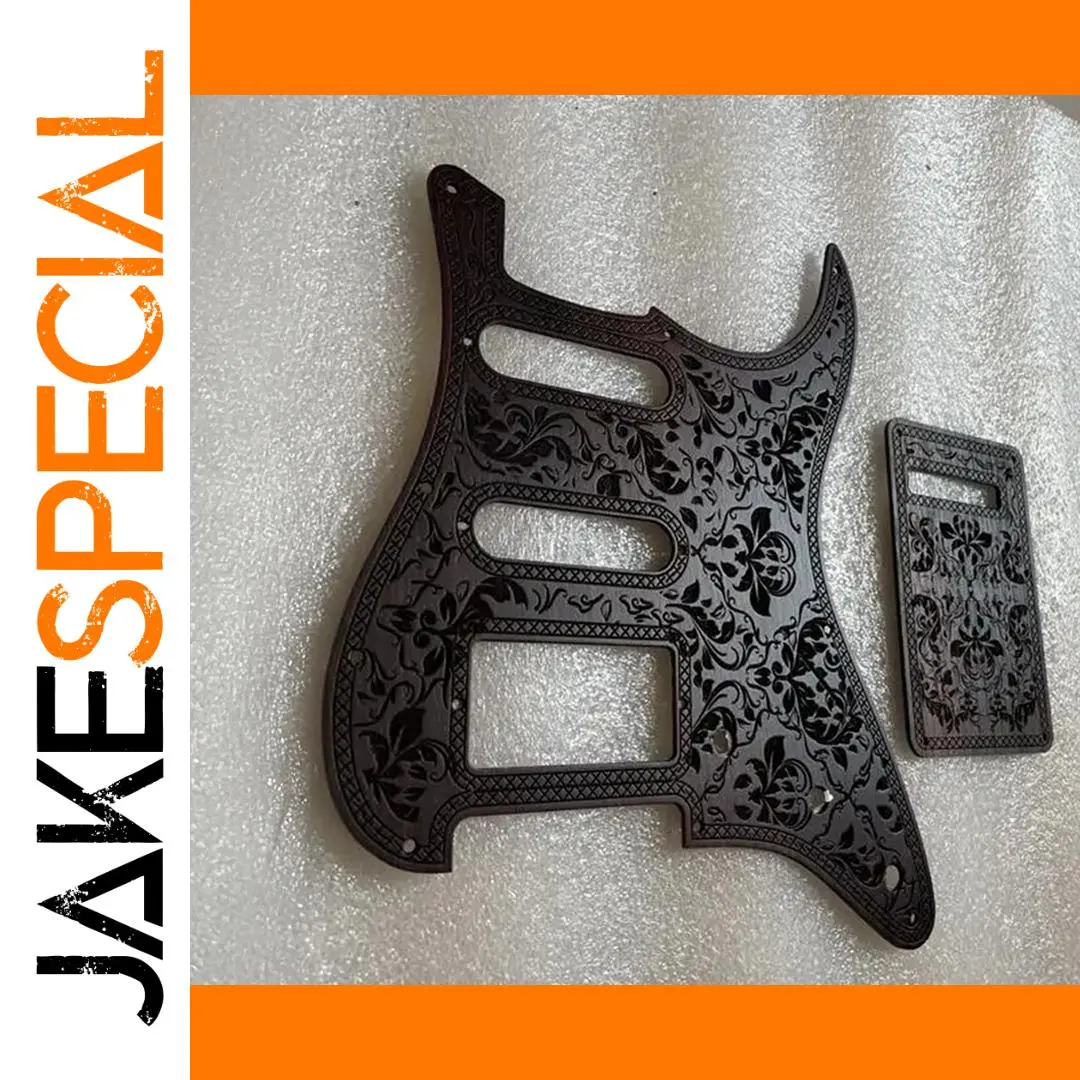 Hand-Carved Rosewood Guitar Pickguard Set 1 Hand-Carved Rosewood Guitar Pickguard Set