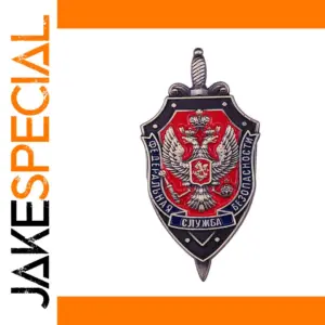 Soviet Russian Eagle FSB Badge Metal Shield Pendant