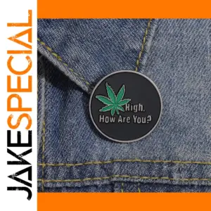 Hi How Are You Leaf Plant Enamel Pins for Jewelry Collection