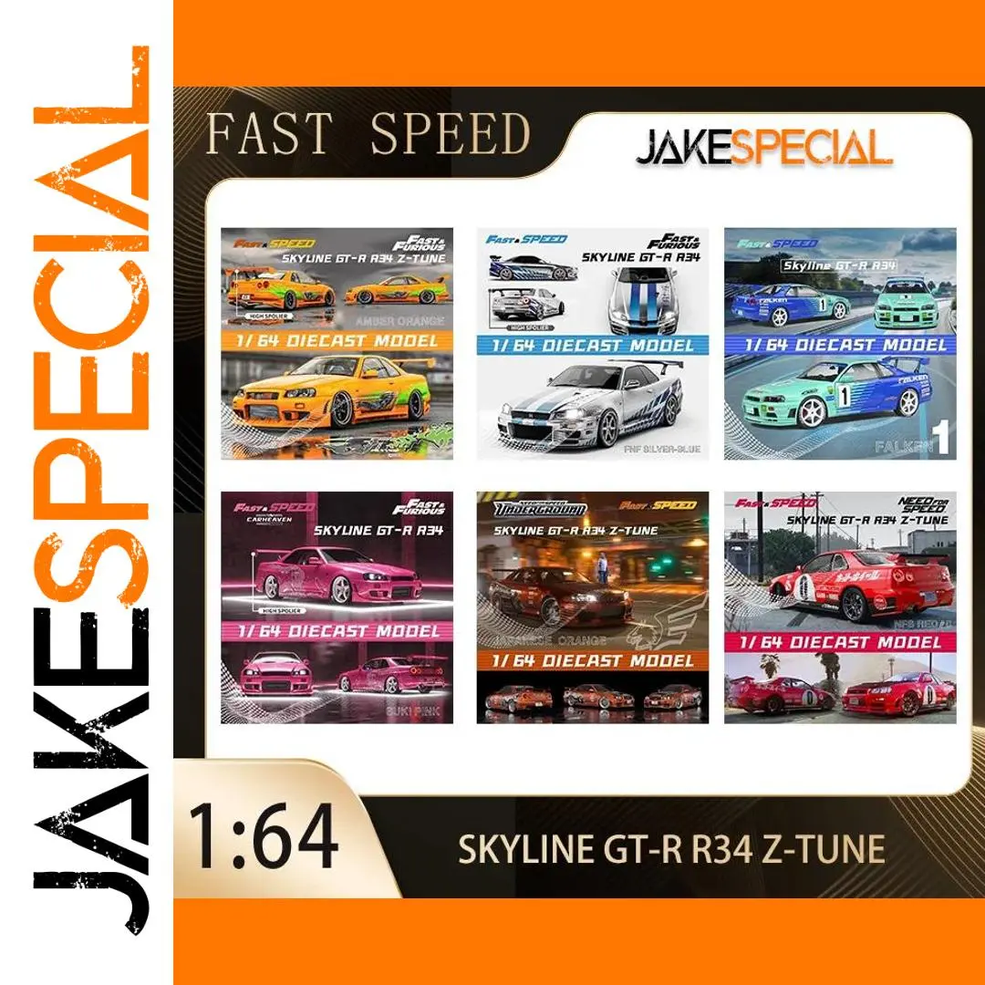 Skyline R34 Z-Tune 1:64 Die-Cast Model Car 1 Skyline R34 Z-Tune 1:64 Die-Cast Model Car