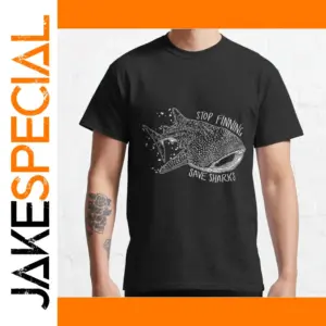 Save Sharks Ocean Animal T-Shirt for Men Large
