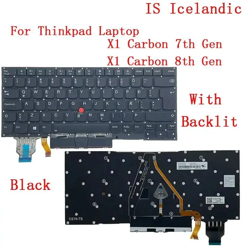 Backlit Keyboard for Lenovo ThinkPad X1 Carbon 7th-8th Gen 8 Backlit Keyboard for Lenovo ThinkPad X1 Carbon 7th-8th Gen - Image 8