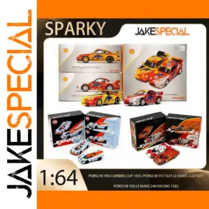Sparky X Tiny 1:64 Porsche Racing Car Set