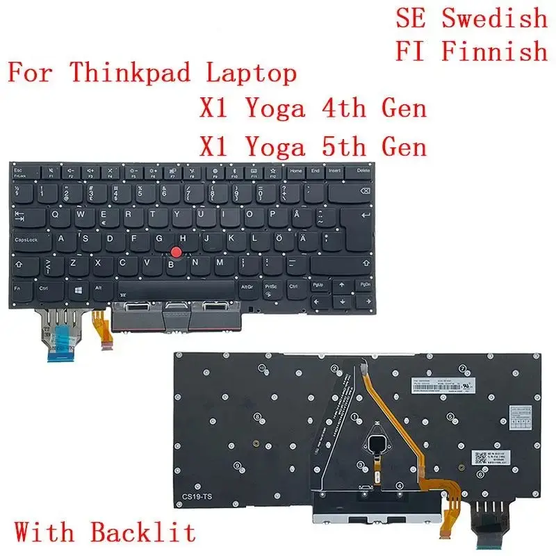 Backlit Spanish Keyboard for Lenovo ThinkPad X1 Yoga 7 Backlit Spanish Keyboard for Lenovo ThinkPad X1 Yoga - Image 7
