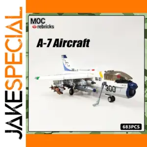Military Fighter Series A-7 Airplane Building Blocks Set