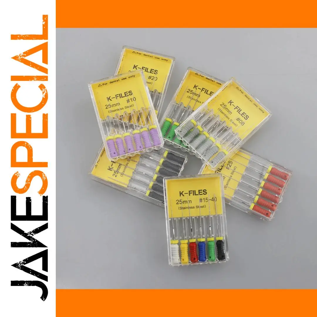 Stainless Steel Dental K-Files 6-Pack 1 Stainless Steel Dental K-Files 6-Pack