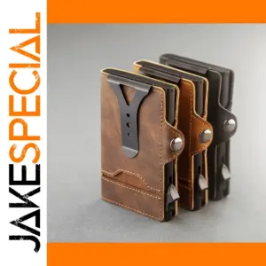 Slim PU Leather RFID Wallet with Money Clip