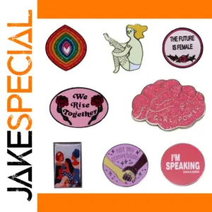 Feminist Rose Enamel Pin Brooch for Women