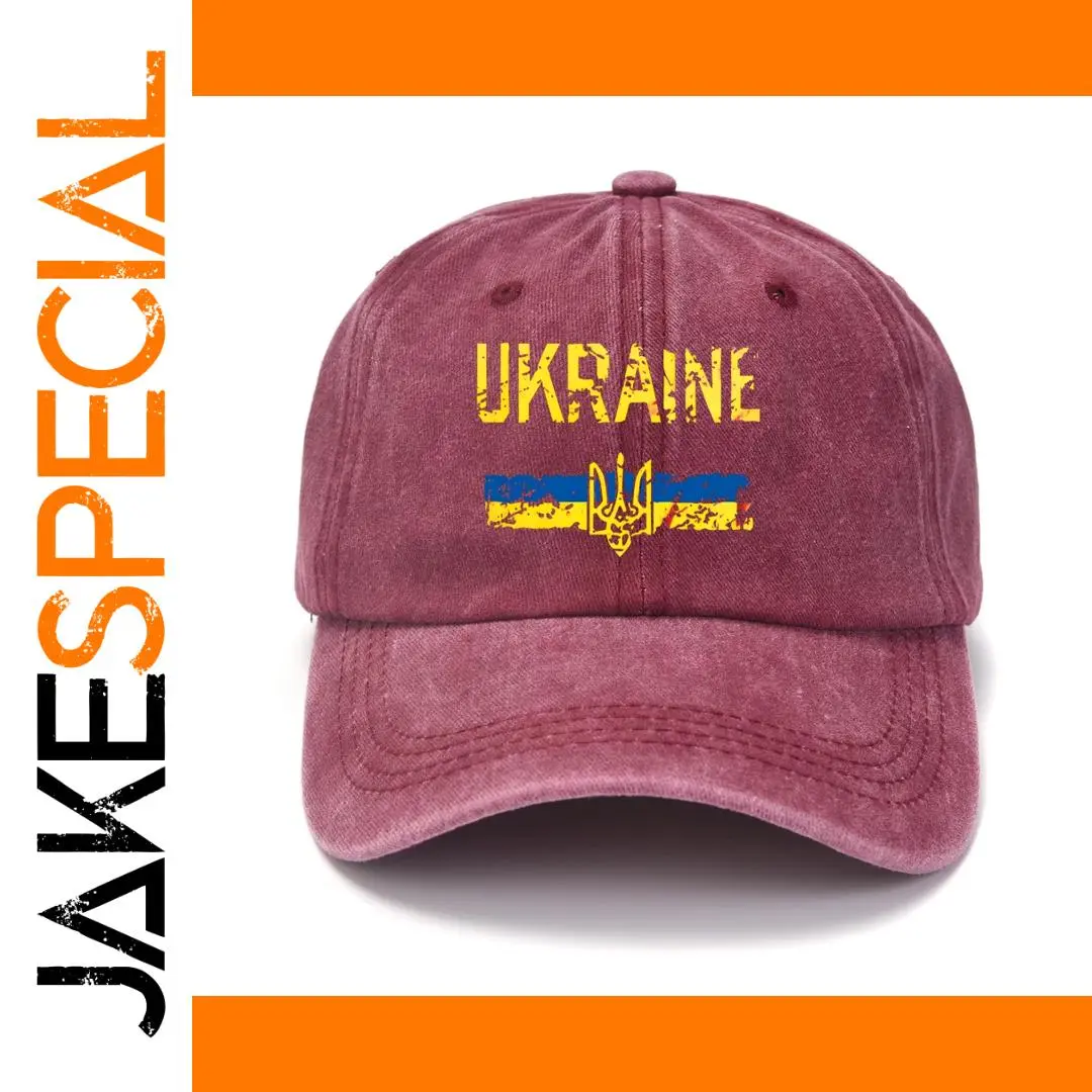 Ukraine Washed Cotton Retro Baseball Cap 1 Ukraine Washed Cotton Retro Baseball Cap
