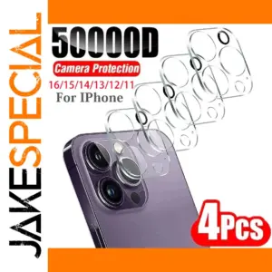 4-Piece Camera Lens Protector Set for iPhone Models