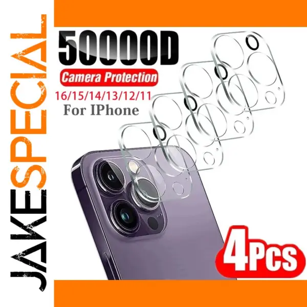 4-Piece Camera Lens Protector Set for iPhone Models