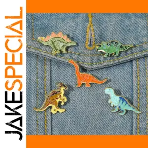 Vintage Dinosaur Enamel Lapel Pin Brooch for Kids