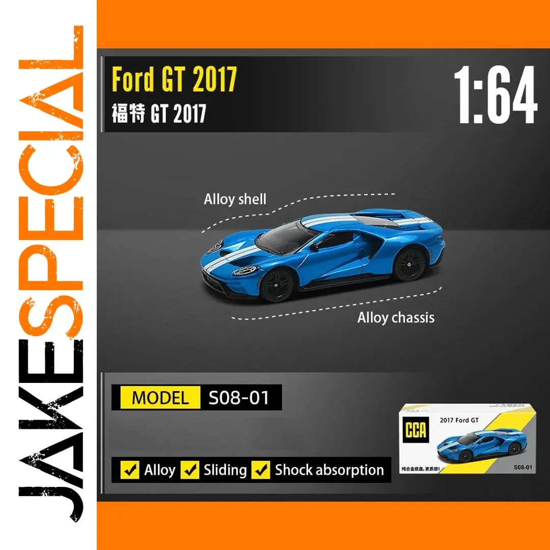 2017 Ford GT Model Car 1:64 Scale Blue 1 2017 Ford GT Model Car 1:64 Scale Blue