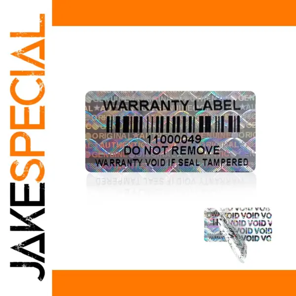 Tamper Proof Holographic Security Stickers 300pcs