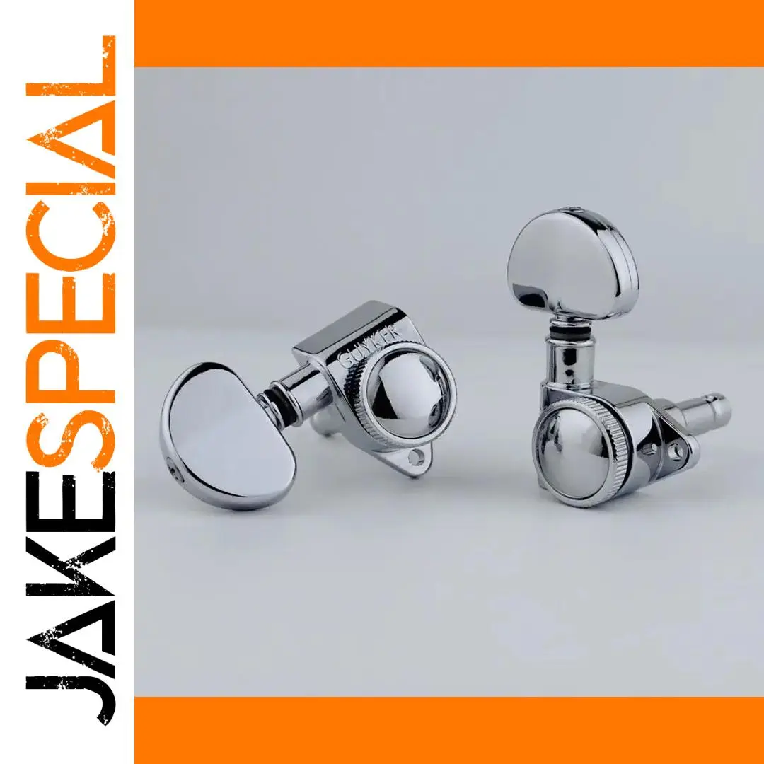 GUYKER Chrome Locking Tuners 3x3 for Guitars 1 GUYKER Chrome Locking Tuners 3x3 for Guitars