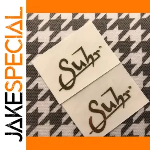 2Pcs Suhr Gold Guitar Headstock Decals