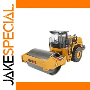 Detailed Yellow Roller Compactor Model 1:50 Scale