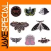 Gothic Butterfly Enamel Pin for Women