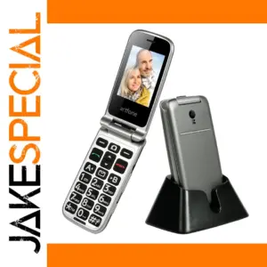 Artfone G3 Flip Senior LTE Cell Phone with Charging Dock