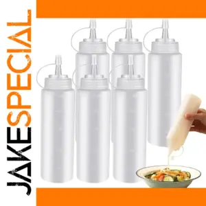 White Plastic Squeeze Dispenser Bottle for Baking