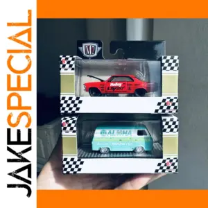 Red Vintage Car Model with Openable Doors