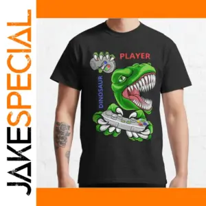 Dinosaur T-Rex Cartoon Graphic T-Shirt for Men