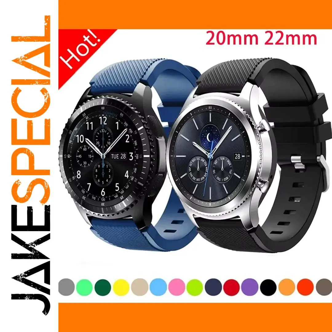 Silicone Watch Strap for Samsung Galaxy Watch 5/6/4/3 and Huawei GT Series 1 Silicone Watch Strap for Samsung Galaxy Watch 5/6/4/3 and Huawei GT Series