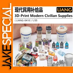 Civil Model Oil and Lubricant Can Set for Dioramas
