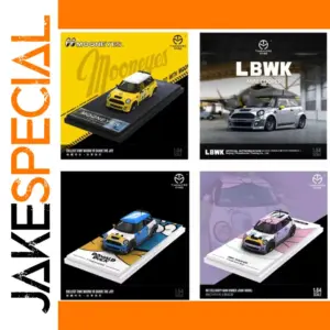 TimeMicro 1/64 Mooneyes-Yellow & Silver Model Car