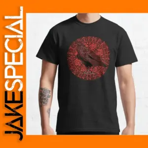 Nordic Raven Viking Norse Mythology T-Shirt Large Sizes