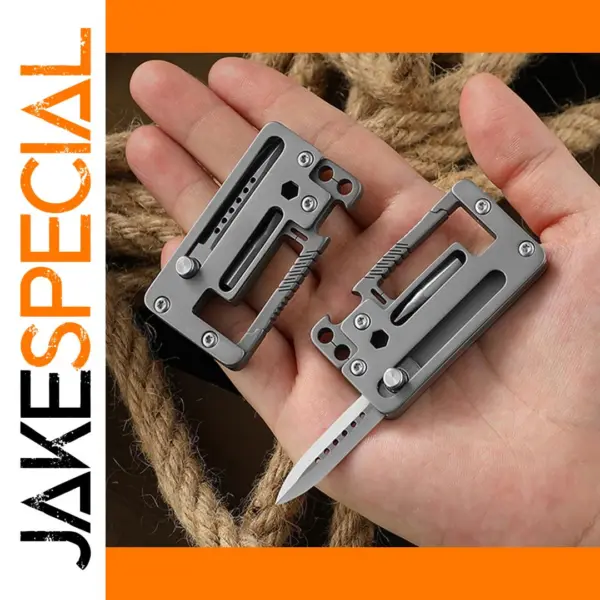 5-in-1 Titanium Folding Multitool Keychain Knife