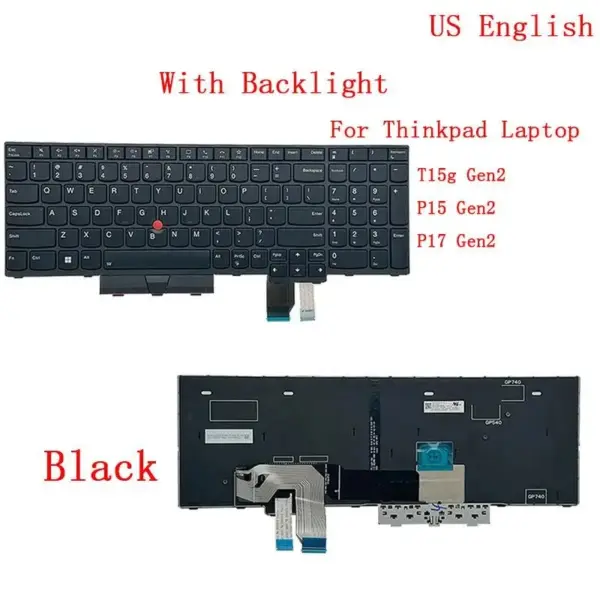Backlit Keyboard for Lenovo ThinkPad T15g P15 P17 - Image 8
