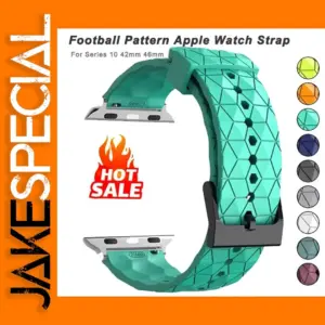 Football Pattern Strap for Apple Watch Series 3-10
