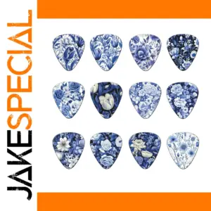 12-Piece Unique Blue and White Guitar Picks