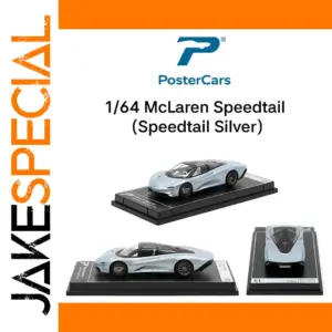 PosterCars McLaren Speedtail 1:64 Model Silver