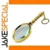 Full Gold Magnifying Glass with Keychain