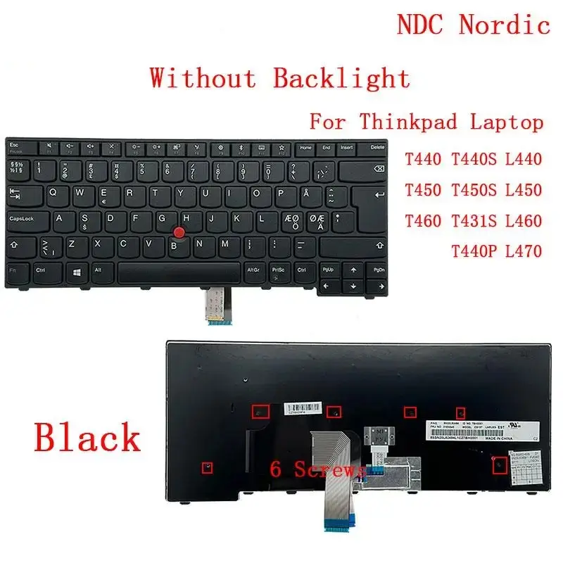 Nordic Backlight Keyboard for Lenovo Thinkpad 7 Nordic Backlight Keyboard for Lenovo Thinkpad - Image 7