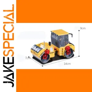 Detailed 1:50 Scale Yellow Road Roller Model