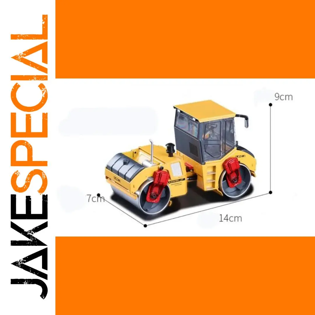 Detailed 1:50 Scale Yellow Road Roller Model 1 Detailed 1:50 Scale Yellow Road Roller Model