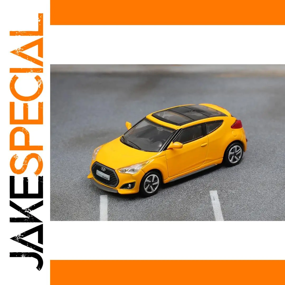 DCT 1:64 Yellow Veloster Turbo Diecast Model Car 1 DCT 1:64 Yellow Veloster Turbo Diecast Model Car