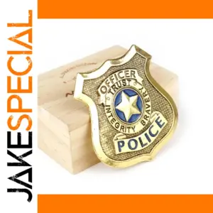 Police Badge Cosplay Pin for Adults