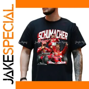 Vintage Michael Schumacher Racing Cotton T-Shirt MEN