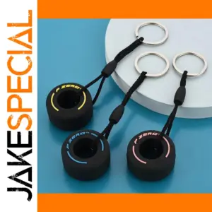 Creative F1 Racing Tire Keychain PVC Car Accessory